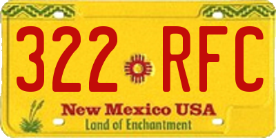 NM license plate 322RFC
