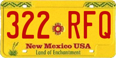 NM license plate 322RFQ