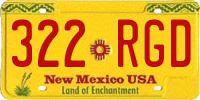 NM license plate 322RGD
