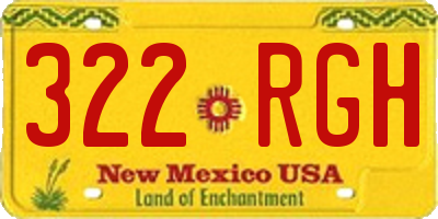 NM license plate 322RGH