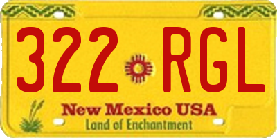 NM license plate 322RGL