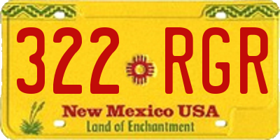 NM license plate 322RGR