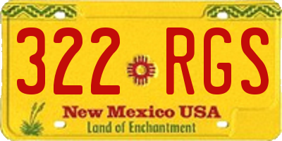 NM license plate 322RGS