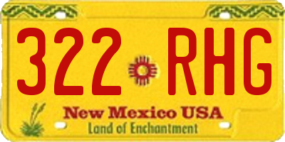 NM license plate 322RHG