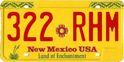 NM license plate 322RHM