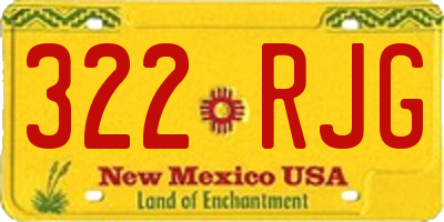 NM license plate 322RJG