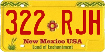 NM license plate 322RJH