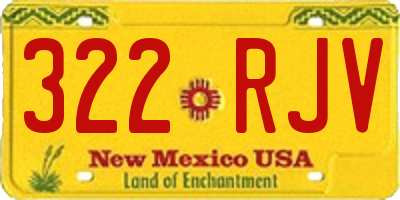 NM license plate 322RJV