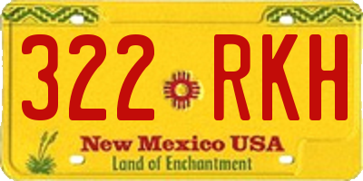 NM license plate 322RKH