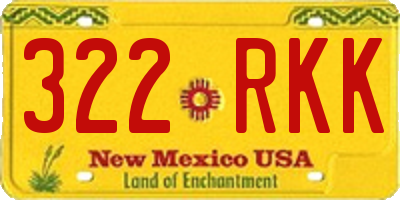 NM license plate 322RKK