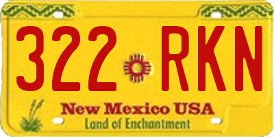 NM license plate 322RKN