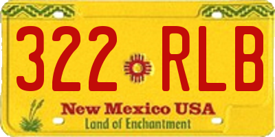 NM license plate 322RLB