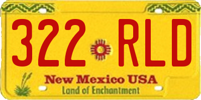 NM license plate 322RLD