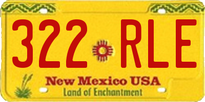 NM license plate 322RLE