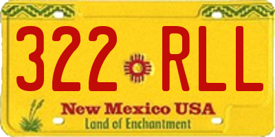 NM license plate 322RLL