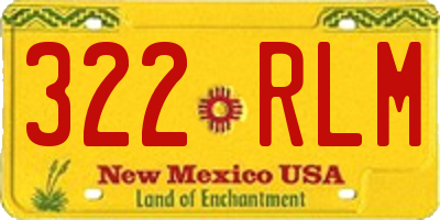 NM license plate 322RLM