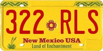 NM license plate 322RLS