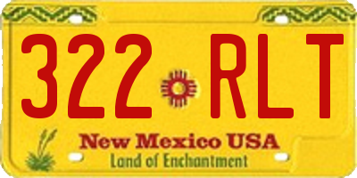 NM license plate 322RLT