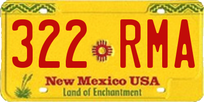 NM license plate 322RMA