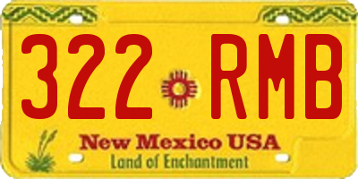 NM license plate 322RMB