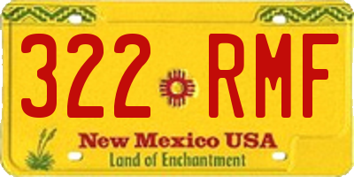 NM license plate 322RMF