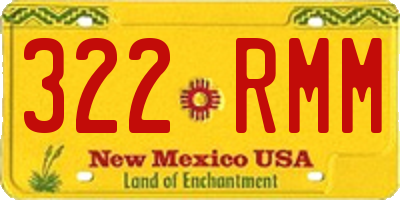 NM license plate 322RMM