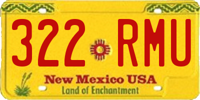 NM license plate 322RMU