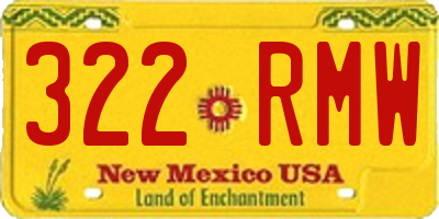 NM license plate 322RMW