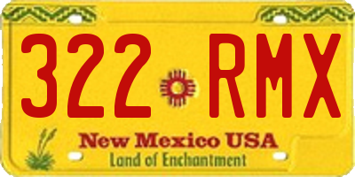 NM license plate 322RMX