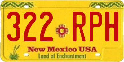NM license plate 322RPH