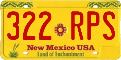 NM license plate 322RPS