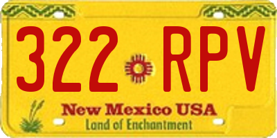 NM license plate 322RPV
