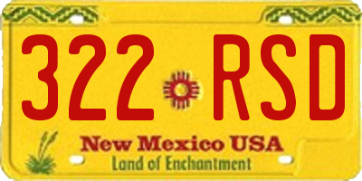 NM license plate 322RSD