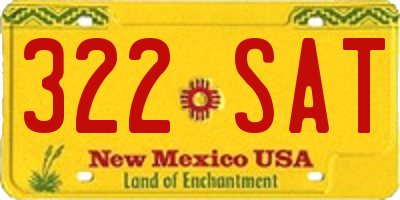 NM license plate 322SAT