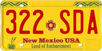 NM license plate 322SDA