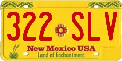 NM license plate 322SLV