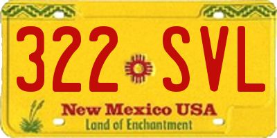 NM license plate 322SVL