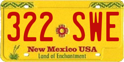 NM license plate 322SWE