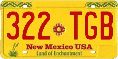 NM license plate 322TGB