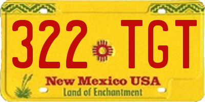 NM license plate 322TGT