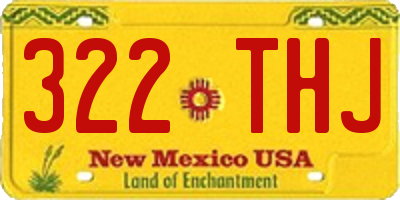 NM license plate 322THJ