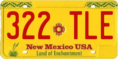 NM license plate 322TLE