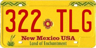 NM license plate 322TLG