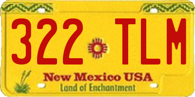 NM license plate 322TLM