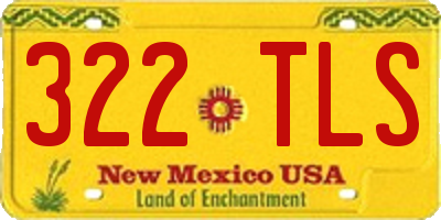 NM license plate 322TLS