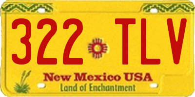 NM license plate 322TLV