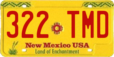 NM license plate 322TMD