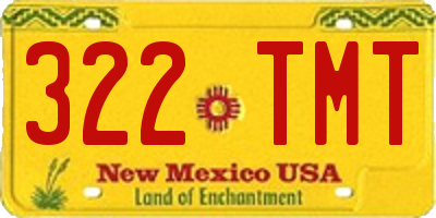 NM license plate 322TMT