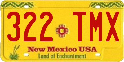 NM license plate 322TMX