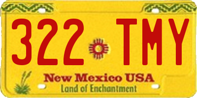 NM license plate 322TMY